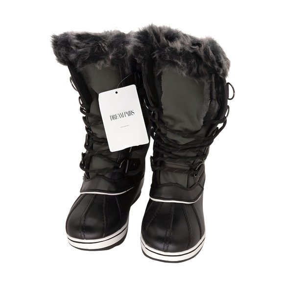 DREAM PAIRS Women's Mid-Calf Waterproof Winter Snow Boots Size 7 - Picture 5 of 8